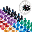 12x MTB Bike Disc Brake Rotor Bolts T25 M5x10mm Alloy Steel Screws (Green) Newly