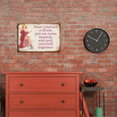 Home Weatherproof Retro Chic Person Sign Iron Painting Wall Drawing Templates