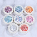 Nail Art Decorations Shinny Holographic Gorgeous Opal Nail Flakes Powder