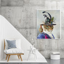 Cat Pattern Oil Paint By Numbers Kit Frameless Drawing Picture Wall Decor
