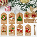 Kraft Paper Santa Claus Kraft Tag Hang Tags Gift Wrapping Christmas Labels