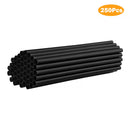 Drinking Straws Stripe Colourful Plastic Drinking Straws (250 Pack Black) Newly