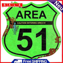 Area 51 Shield Shape Metal Plate Tin Sign Poster Plate for Bar Club Iron Paints