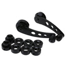 2pcs Aluminum Alloy Car Window Handle Winder Riser Replacement(Black) Newly