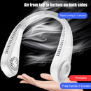 Summer Air Cooling Bladeless Sport Travel Personal Hanging Neck Fan (White)