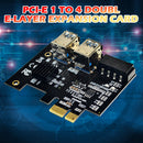 PCI-E Adapter PCI-Express 1x to 16x 1to 4 USB 3.0 Mining Riser Card Molex 4 Pin