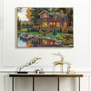 50x40cm Colorful DIY Paint By Numbers Kit Lake House Scenery Home Decor Art Gift