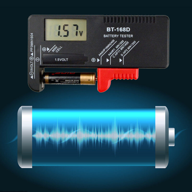 BT-168 Battery Capacity Tester Checkered Load Analyzer Display Check Detect
