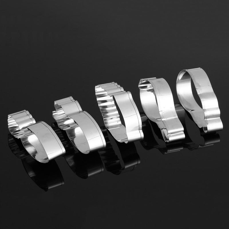 12pcs/Set Reusable Vegetable Stainless Steel Mold Cake Biscuit Baking Mould