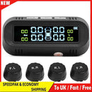 C68 USB+Solar Charging LCD Car TPMS Tire Pressure Monitor System with 4 Sensors