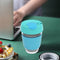 #A Portable Water Glass Cups Mug with Hand Heat Resistant Mug Lid  Cup with lid