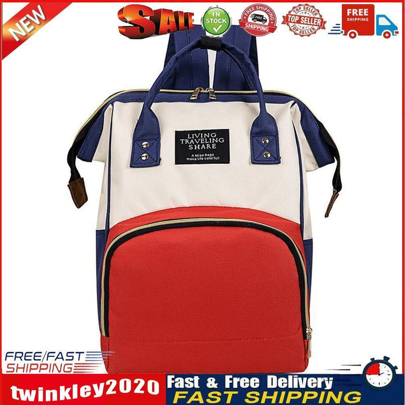 Mom Travel Rucksack Canvas Backpack Waterproof Portable Backpack (White) Newly