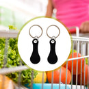 2pcs Metal Keychain Shopping Cart Token Keychain Accessories Decor Keyring Hook