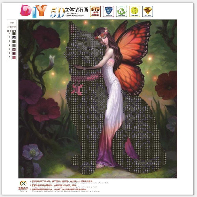 Beauty Cat 5D Diamond Painting Embroidery DIY Cross Stitch Home Decor Gifts