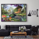 Full Embroidery DIY Printed Canvas Landscape Pattern 11CT Needlework Set Decor