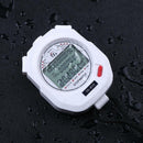 Digital Stopwatch Chronograph Sports Timer Stop Watch (White/ 10 Tracks)