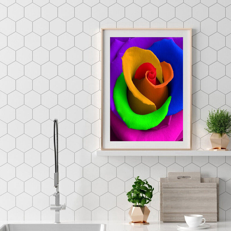 5D DIY Diamond Painting Color Flowers Full Drill Art Pictures Rhinestone Gift