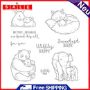 Transparent Hand-painted Animal Clear Stamps Silicone Seal for DIY Scrapbooking