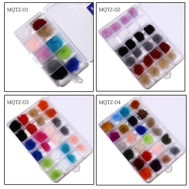 Design Faux Fur Elegant Soft Fluffy Detachable Nail Pom Balls Removable