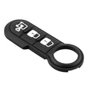 Rubber Button Pad Black for Fiat 500 Panda Abarth Dot 3 Buttons Remote Key Fob