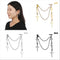 Drop Hip Hop Ladies Long Chain Stud Tassel Earrings Cross Earrings Multi-Layer