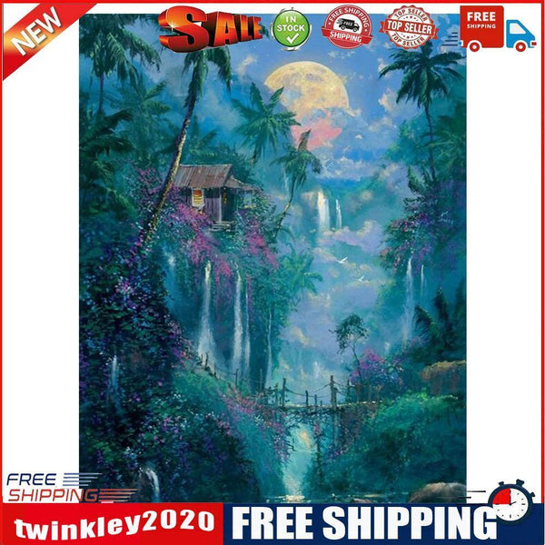 Woods Moon Oil Paint By Numbers Kits Canvas Drawing DIY Coloring Picture