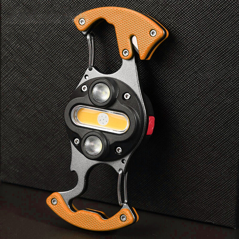 Portable Keychain Flashlight Multifunction Camping Bottle Opener Work LED Lig