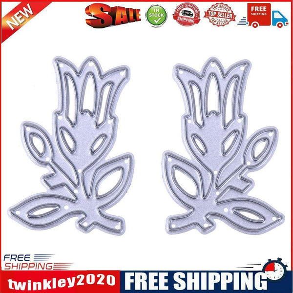 2pcs Flower Metal Cutting Die Stencil for DIY Scrapbooking Embossing Folder