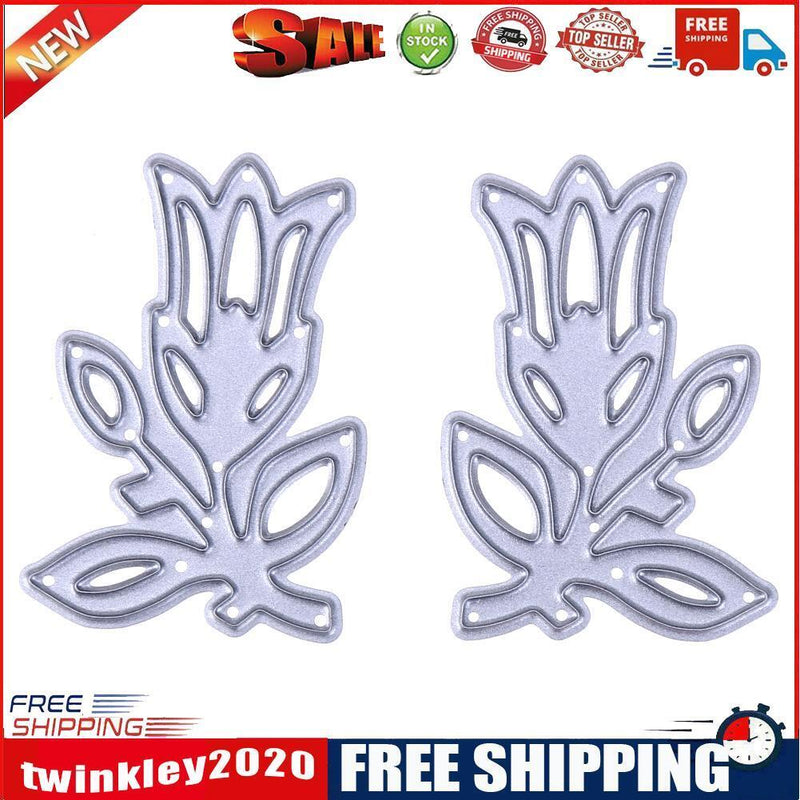 2pcs Flower Metal Cutting Die Stencil for DIY Scrapbooking Embossing Folder