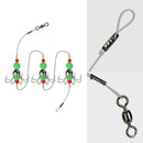 Luminous Squid Cuttlefish Wire Fishhook Umbrella Ocean Fishing String Hooks