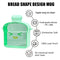 Clear Water Bottles Bread Shape Cup with Rotatable Threaded Lids (Green) Newly