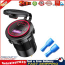 Car Motorcycle Dual USB Charger PD QC 3.0 USB Charger Socket Adapter (Red) Newly