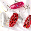 Colorful Glitter Glass Flatback Rhinestone Bottom Crystal Nail Art Rhinestones