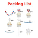 Jack Queen Platinum Jubilee Hanging Flags Cake Toppers Party Decorations Set