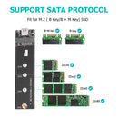M.2 NGFF SATA SSD 6Gbps External Enclosure for 2230/2242/2260/2280 (Black)