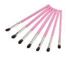 7pcs Soft Hair Wood Handle Eyesshadow Brush Cosmetics Makeup Brushes Set (C)