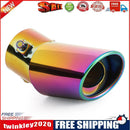 Burnt Multicolor Bent Stainless Steel Car Auto Exhaust Tip Muffler Silencer