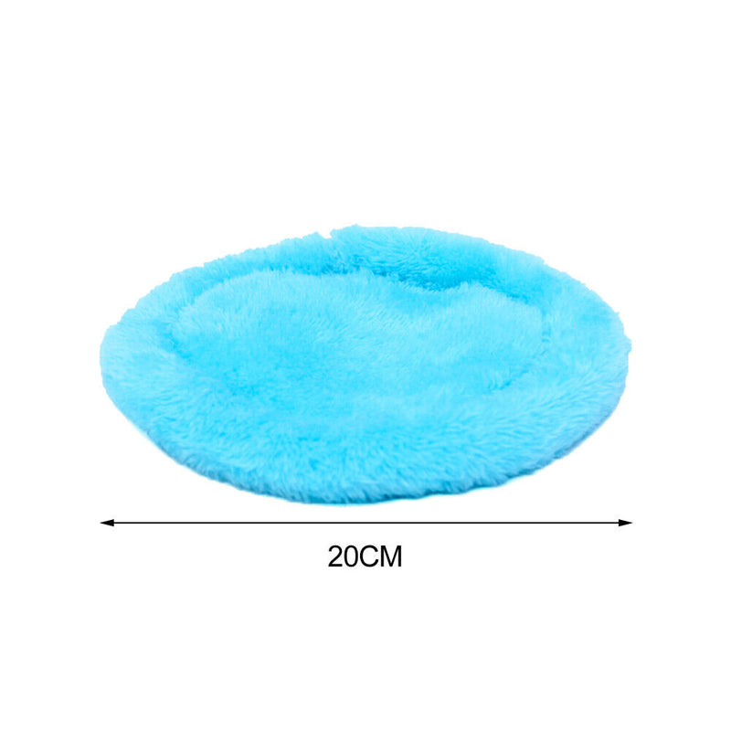 Hamster Nest Pad Warm Animal Rabbit Guinea Pig Bed Cushion (Light Blue L) Newly