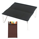 Foldable Mini Camp Table Portable Picnic Computer Desk w/ Carry Bag (Black)