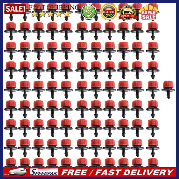 100x Adjustable Garden Drip Irrigation Nozzle Dripper Watering Sprinkler Em