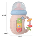 Bite Teether Milk Bottle Children Toys Education Soothing Vocal Music Phone