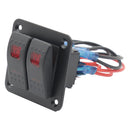 2-Speed Red LED Marine Boat Switch Panel RV Waterproof On-Off 5P Rocker Switch