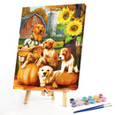 Yard Dog Pumpkin Partial Oil Paint By Numbers DIY Handpainted on Canvas Art