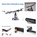 Bike Folding Grip Rearview Mirror Adjustable Fixed Gear Handlebar Reflector