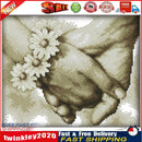 Cross Stitch Needlework Kit 14CT Stamped DIY Artwork (R891 Hand in Hand) Newly