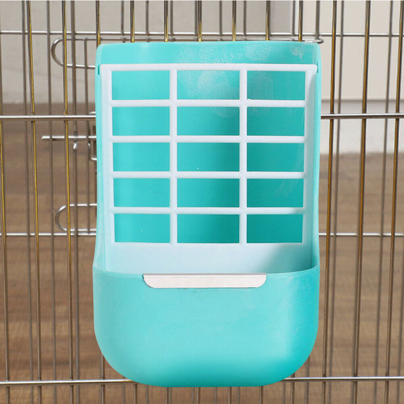 Two-In-One Plastic Rabbit Food Bowl Hay Grass Rack Small Animals Feeding Ra