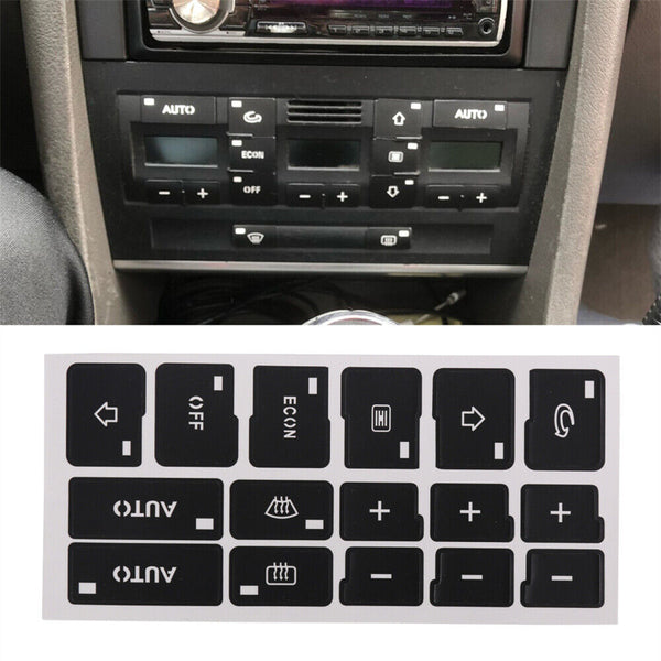 AC Climate Control Button Repair Decals Stickers For AUDI A4 B6 B7 2000-2004