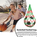 Football Net Bag Nylon Soccer Basketball Volleyball Carry Bag (Red Green) Newly