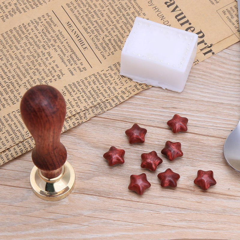 Copper Head Stamp DIY Paint Wax Envelope Sealing Seal with Wood Handle(m030
