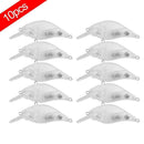 10pcs Unpainted Fishing Lure Body 8.8cm/7.12g Transparent SALE Lure Blank G3G8